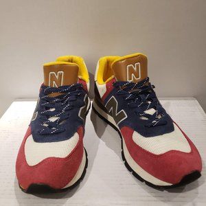 Mens New Balance 574 Ruggest Natural Indigo Earth Red Sneaker, Size 9